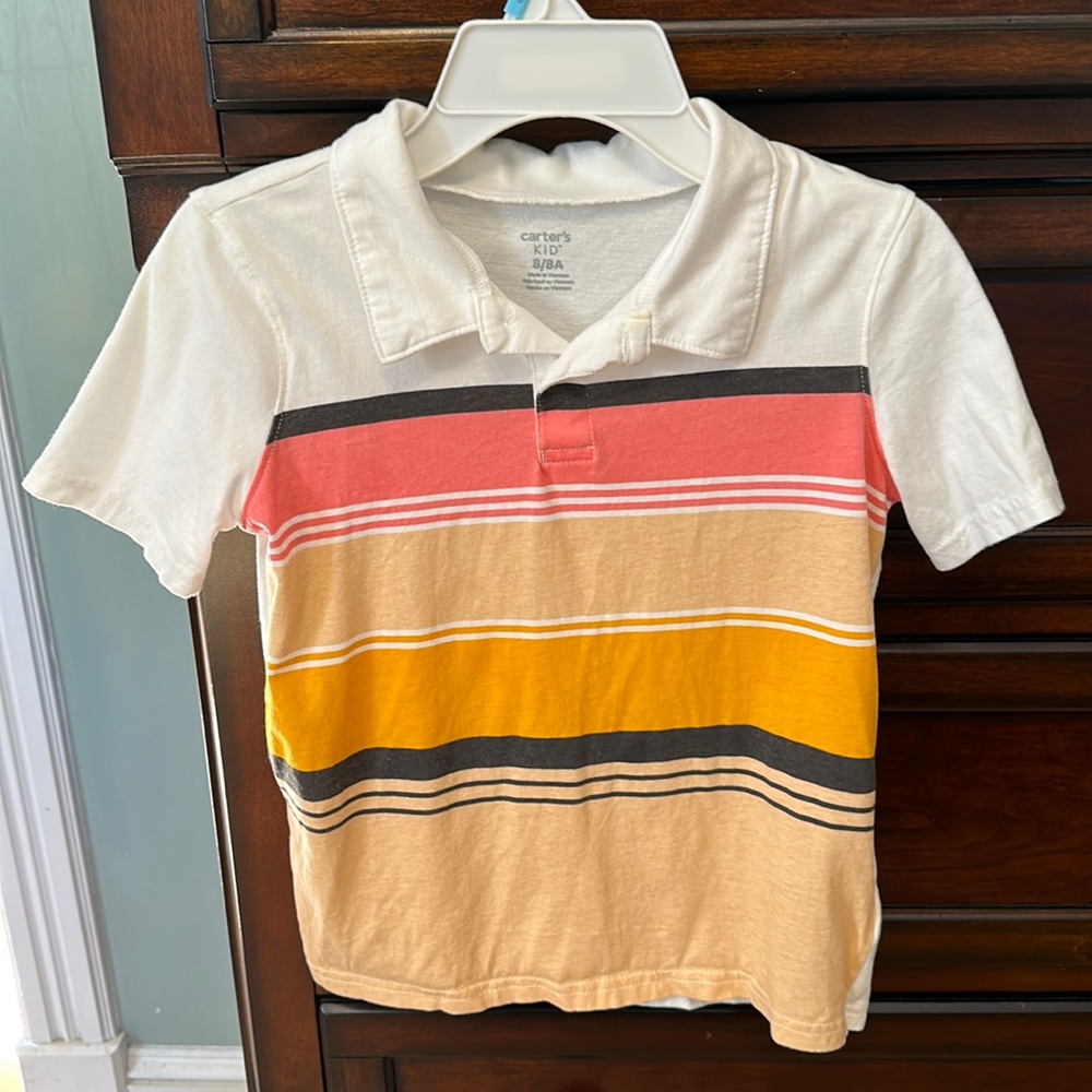 Carters Polo shirt. Boys 8. Like new.